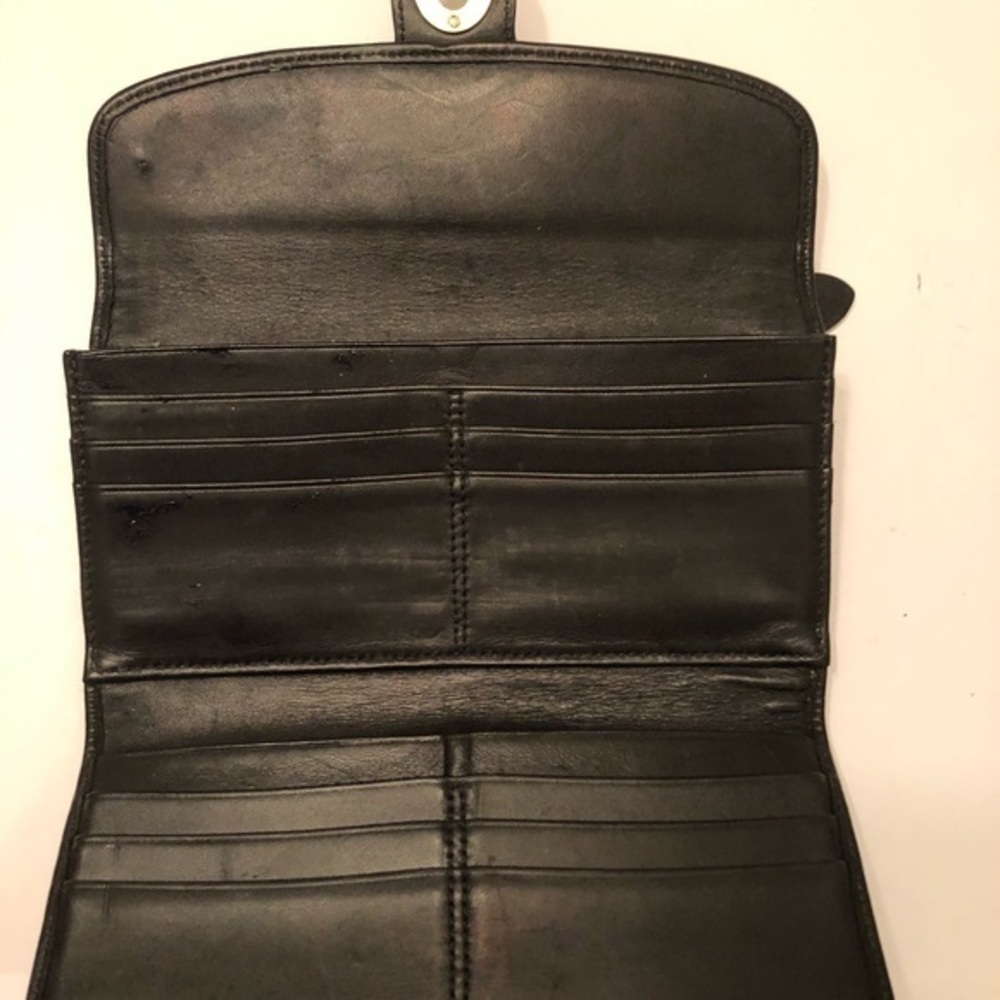 Coach legacy 65th anniversary brown sig leather checkbook wallet turnlock - Picture 6 of 10